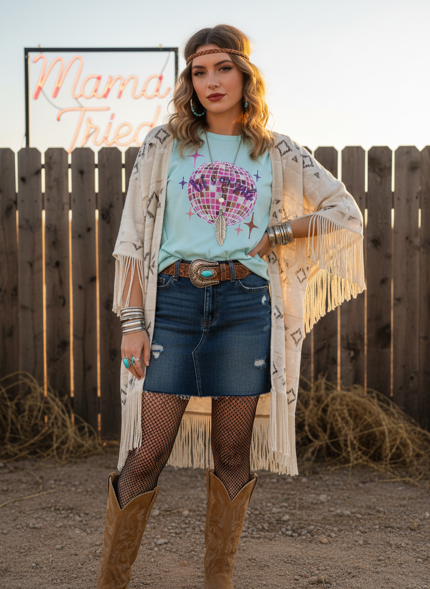Lets Go Girls Disco Ball Top