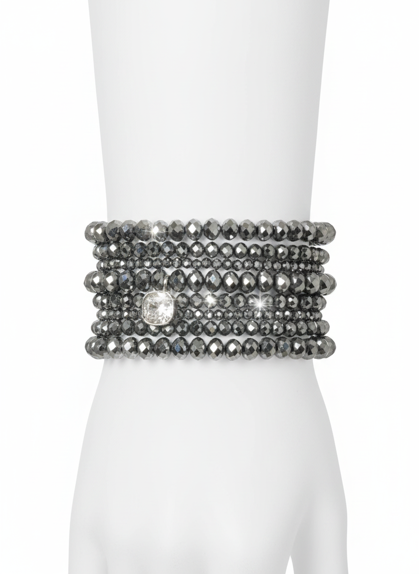 Pink Panache Bracelet - Gray