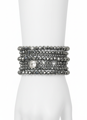 Pink Panache Bracelet - Gray